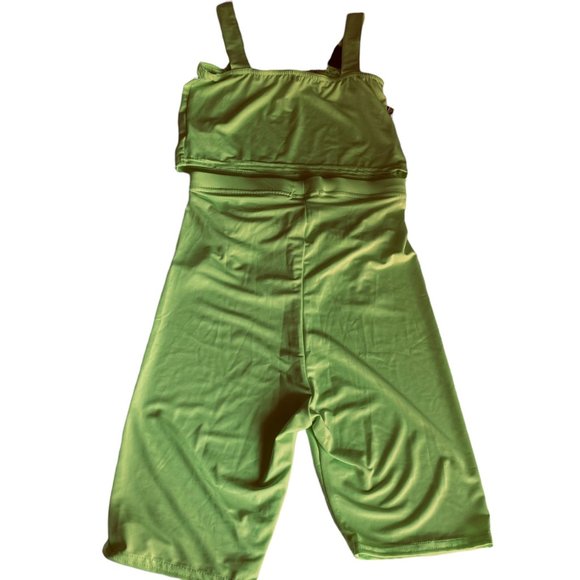 Boo Hoo 2 Piece Shorts Crop Top Womens Sz 6 Small Lime Green Buckle Detail New - Picture 11 of 11